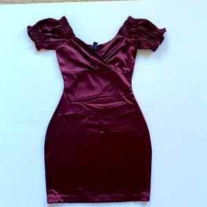 NWT Beautiful plum satin dress. Perfect for going out, homecoming, etc.